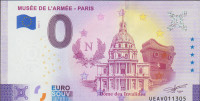 BANK. 0 EURO PARIZ-Invalidi-Napoleon.grobni&voj.muzej (BANKA)2024.UNC
