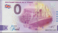 BANK. 0 FUNT ANGLIJA-TITANIK, SOUTHAMPTON (EVRO. BANKA) 2021.UNC