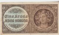 BANK. 1 KORUNA P3a (BOHEMIA-MORAVIA NEM.PROT.ČEŠKA-MORAVSKA) 1940.VF