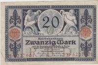 BANK.20 MARK P63-7ŠT. (NEMŠKI REICH NEMČIJA)1915.VF