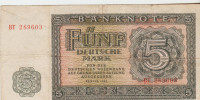 BANK. 5 MARK P17(NEMČIJA NEMŠKA DEMOKRATIČNA REPUBLIKA - DDR) 1955.VF