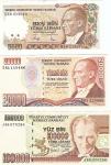 BANKOVEC ŠE 20000,100000  LIRI (TURČIJA)1995-1997.UNC