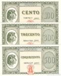 BANK.BON 100,300,500 LIRE "FIORUCCI" (ITALIJA )1977,UNC