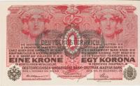 BANKOVEC 1 KRONEN (AVSTROOGRSKA AVSTRIJA)1919.(1916)UNC