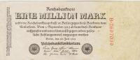 BANKOVEC 1 MILLION 1000000 MARK P94 (NEMŠKI REICH NEMČIJA) VF.1923