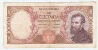 BANKOVEC  10 000 lir 1962 MIHELANGELO  Italija
