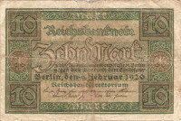 BANKOVEC  10 mark  1920  Nemčija