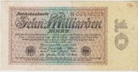 BANKOVEC 10 MILLIARDEN MARK P116 (NEMŠKI REICH NEMČIJA) 1923.VF