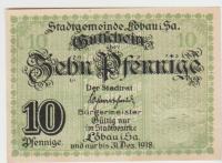 BANKOVEC 10 pfennige LÖBAU ( NEMŠKI RAICH NEMČIJA) 1918.UNC