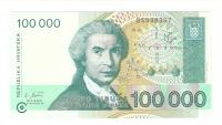 BANKOVEC  100 000 hrvatskih dinara  UNC 1993 Hrvaška