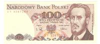 BANKOVEC  100 zlot 1988 UNC   Poljska