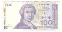 BANKOVEC  1000  hrvatskih dinara 1991  Hrvaška