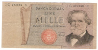 BANKOVEC  1000 lir 1969  VERDI  Italija
