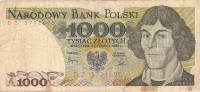 BANKOVEC  1000 zlotov  1982  POLSKA