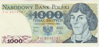 BANKOVEC 1000 ZLOTYCH P146c (POLJSKA) 1982.UNC
