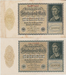 BANKOVEC 10000 MARK P72a4,P72a.3-7,6 št.(R. NEMČIJA)1922.VF,XF++/aUNC
