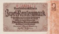 BANKOVEC 2 RENTENMARK P174b.2 "8št." (NACI.REICH NEMČIJA)1937.UNC