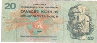 BANKOVEC   20 kron  1970  Češko slovaška