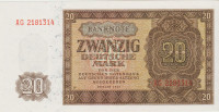 BANKOVEC 20 MARK P13b  (NEMČIJA NEM.DEMO.REPUBL. DDR) 1948.UNC
