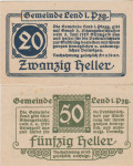 BANKOVEC 20,50 HELLER not geld "GEMEINDE LEND"(AVSTRIJA) 1920.aUNC/UNC