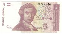 BANKOVEC 5 dinarjev 1991 UNC Hrvaška