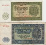 BANKOVEC 50,100 MARK P14b,P15b (NEMČIJA DEMOKRAT.REP.DDR)1948.XF++,VF