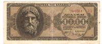 BANKOVEC  500 000  drahem  1944  Grčija