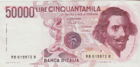 BANKOVEC 50000 LIRE P113a"G.L.BERNINI (ITALIJA) 1984.vf/XF
