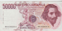 BANKOVEC 50000 LIRE P113a  "G.L.BERNINI" (ITALIJA )1984.VF