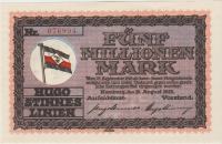 BANKOVEC 5000000 5 MILLIONEN MARK Hamburg(REICH NEMČIJA)1923.UNC