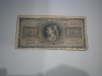 BANKOVEC GRČIJA 1000 DRACHMAI 1942
