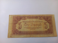 Bankovec Madžarska 5  pengo 1944