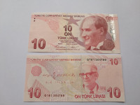 Bankovec Turčija 10 lirasi 2009  UNC