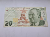 Bankovec Turčija 20 lirasi 2009