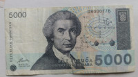 HRVAŠKA 5000 DINARA 1992