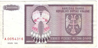 HRVAŠKA KNIN P-R14 50000000 dinara 1993