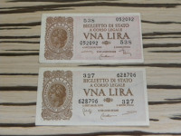 Italija 1 lira 1944 - zgornji