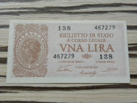 Italija 1 lira 1944 - UNC