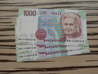 Italija 1000 lir 1990 UNC