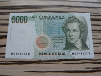 Italija 5000 lir 1985 - UNC
