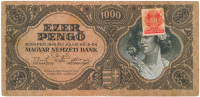 Madžarska  1000 pengo    15. julij 1945 z znamko