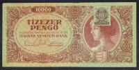 Madžarska 10000 pengo 1945 - z znamko - VF