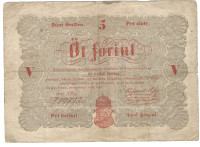 MADŽARSKA 5 FORINT (gulden) 1848