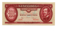 MADŽARSKA-bankovec 100 forintov