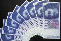 Menjava starih bankovcev Švicarskih frankov (CHF 6)