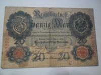 Nemčija Bankovec 20 Reichmark 1910