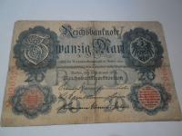 Nemčija Bankovec 20 Reichmark 1914