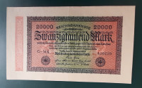 NEMČIJA Reich 20.000 mark 1923 P85b XF+