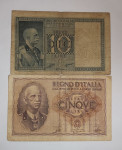 Prodam bankovca 5 in 10 lir Italija