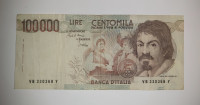 Prodam bankovec 100000 lir Italija